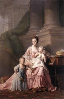 Allan Ramsay : Queen Charlotte with her Two Children
